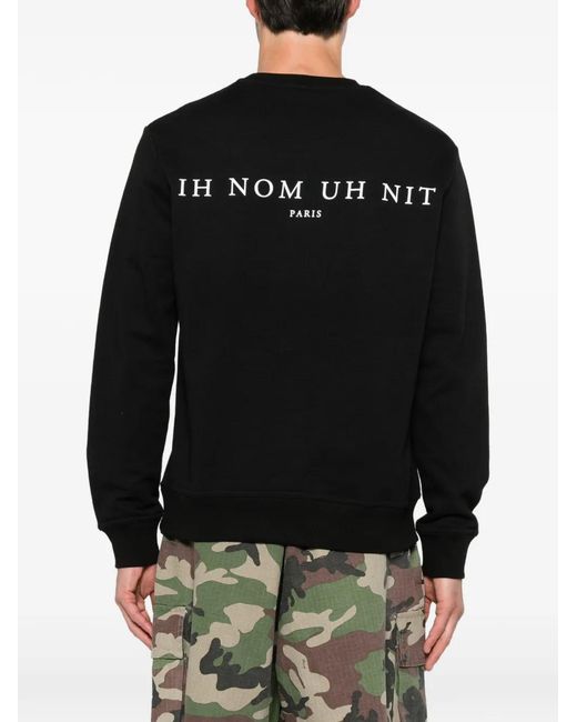 Ih Nom Uh Nit Black Graphic-Print Sweater for men