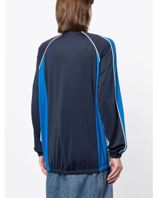 Goen.J Blue Logo-Print Track Jacket