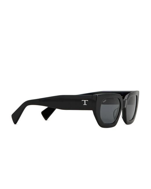 Tod's Black Logo Square Sunglasses