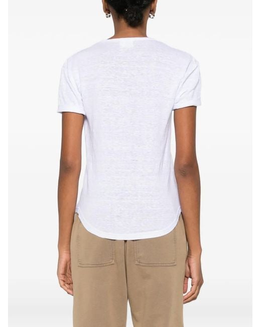 Isabel Marant White Logo-Print T-Shirt
