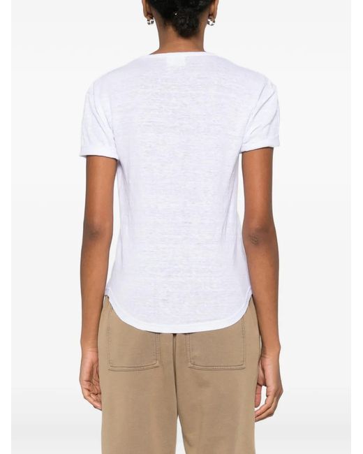 Isabel Marant White Logo-Print T-Shirt