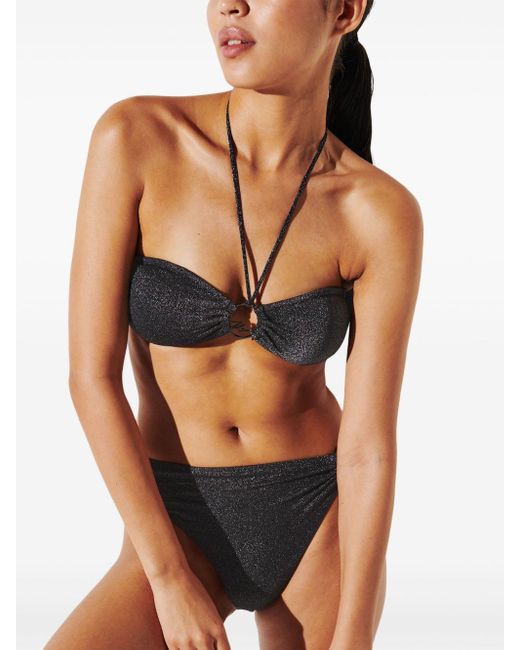 Karl Lagerfeld Halter Bikini Top in Black Lyst UK