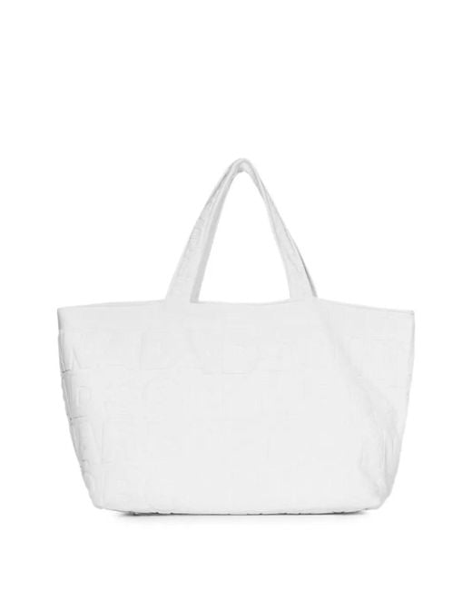 DSquared² White Logo-Embossed Cotton-Terry Tote Bag for men