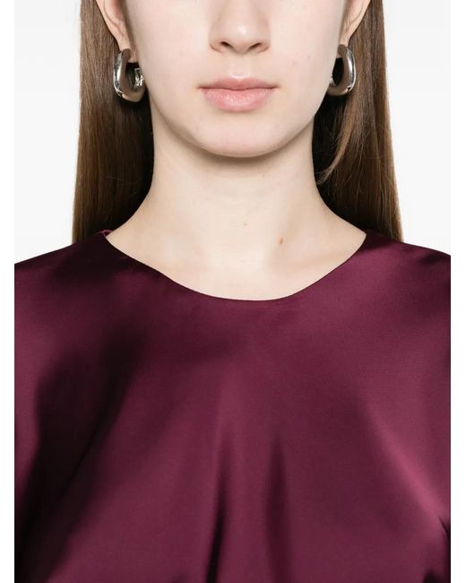 Norma Kamali Purple Obie Mini Dress