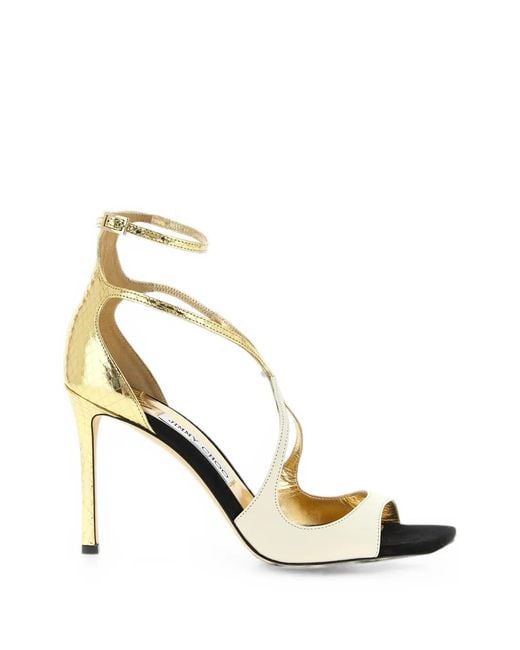 Jimmy Choo Metallic Azia Heeled Sandals