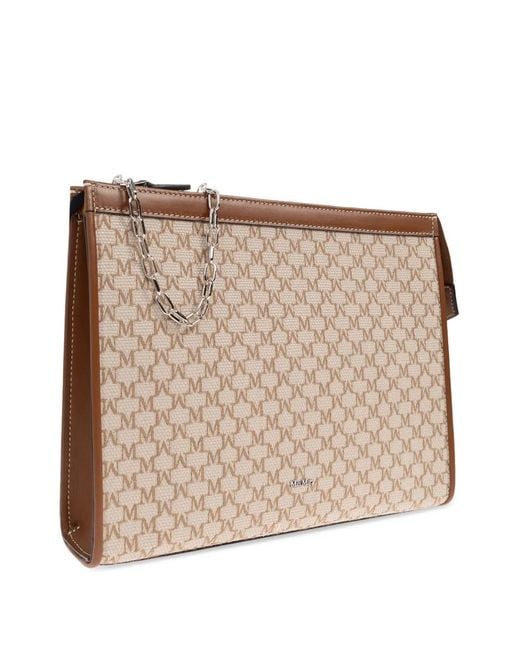 Clutch Metroussem di Max Mara in Natural