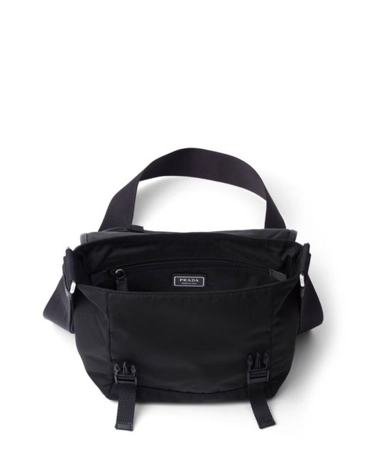 Prada Black Logo-patch Shoulder Bag for men