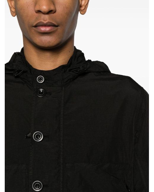 C P Company Black Goggles-detail Hooded Jacket for men