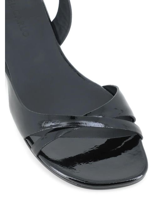 Roberto Del Carlo エナメルサンダル Black