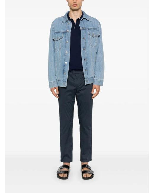 Fay Blue Cotton Top for men
