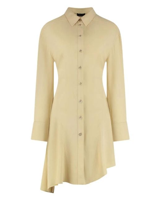 Mugler アシンメトリーヘム ドレス Natural