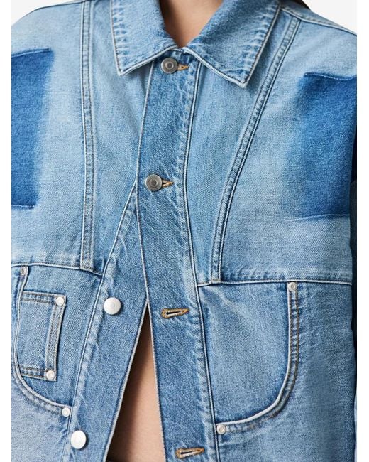 Stella McCartney Blue Faded Straight-Leg Mid-Rise Denim Jeans