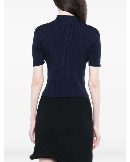 CFCL Blue Portrait Ribbed Top
