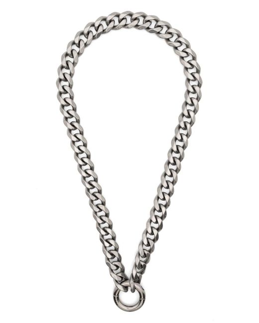 Random Identities Metallic Circular-pendant Chain Necklace for men