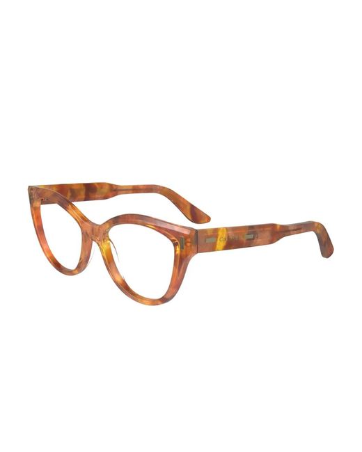 Calvin Klein Brown Cat-Eye Acetate Frames