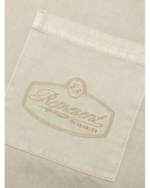 Represent White Chemise À Logo Brodé for men