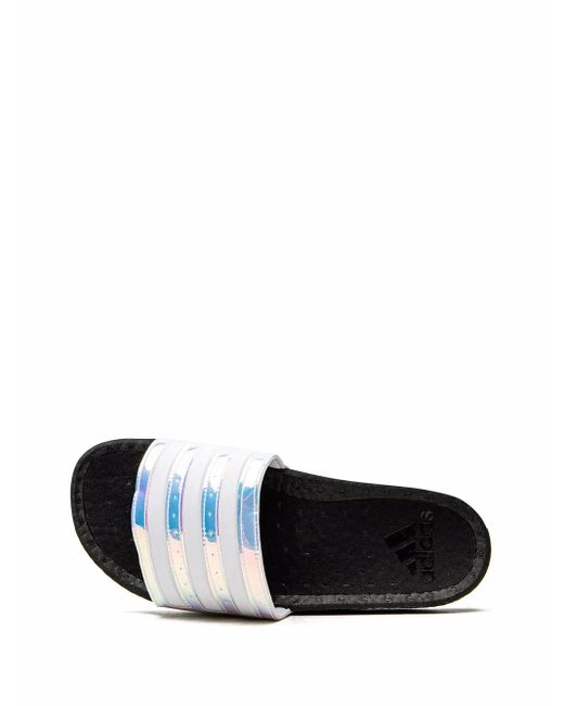 Adidas White Adilette Boost Slides for men