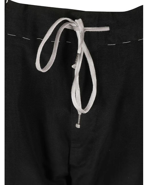 Maison Margiela Black Drawstring Trousers
