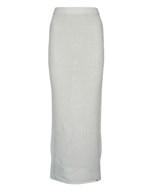 Falda gonna de punto Tommy Hilfiger de color White