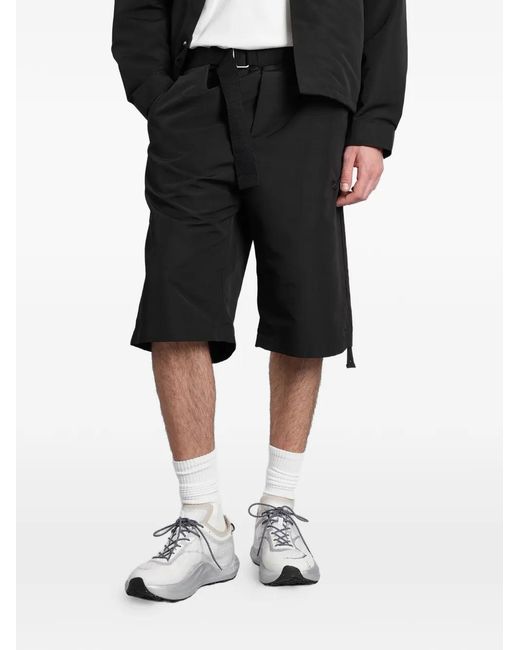 Peacemaker Oamc Black Belted Zip-Pocket Shorts for men