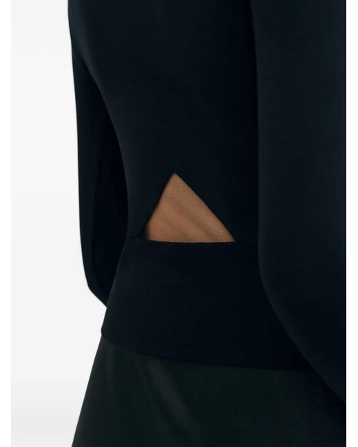MARCELLA Blue Maru Mock-Neck Top