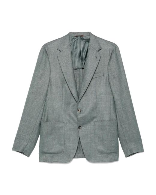 Canali Gray Kei Patch-Pocket Blazer for men