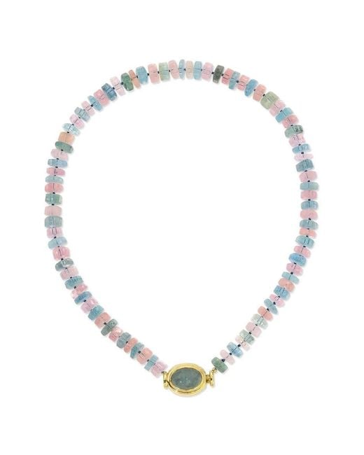 Octavia Elizabeth Metallic Sunset Beryl-Embellishment Necklace