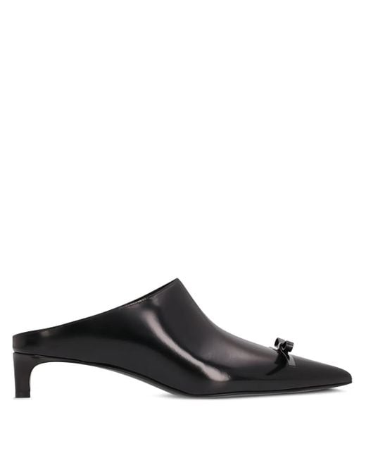 Jil Sander リボンディテール レザーミュール 25mm Black