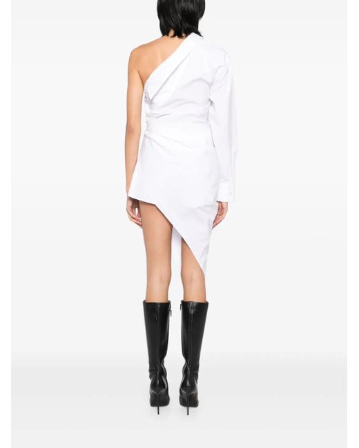 Alexander Wang White Tailored Asymmetric Midi Dress