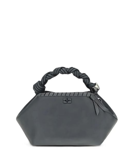Ganni Blue Bou Small Tressé Tote Bag