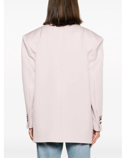 The Attico Pink Single-Breasted Blazer