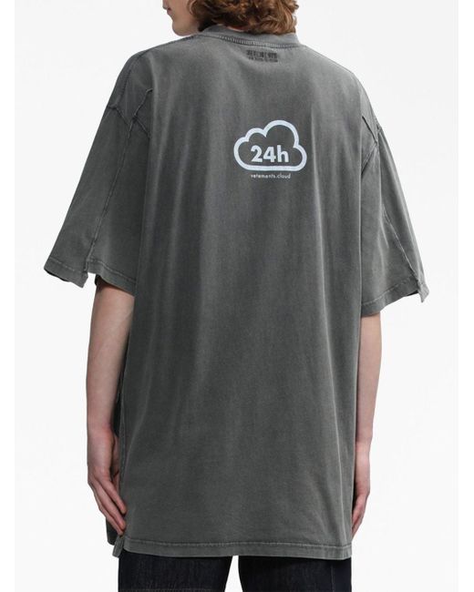 T-shirt con stampa di Vetements in Gray da Uomo