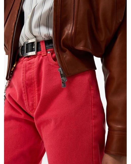 Versace Brown Leather Blouson