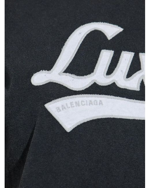 Balenciaga Black Logo-Embroidered Layered Dress