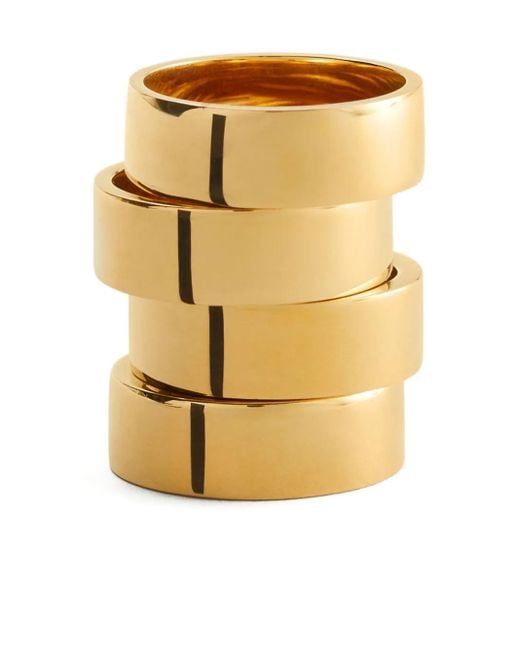 MM6 by Maison Martin Margiela Natural Engraved Rings