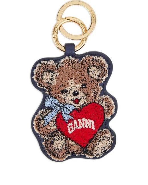 Ganni White Bear Keyring