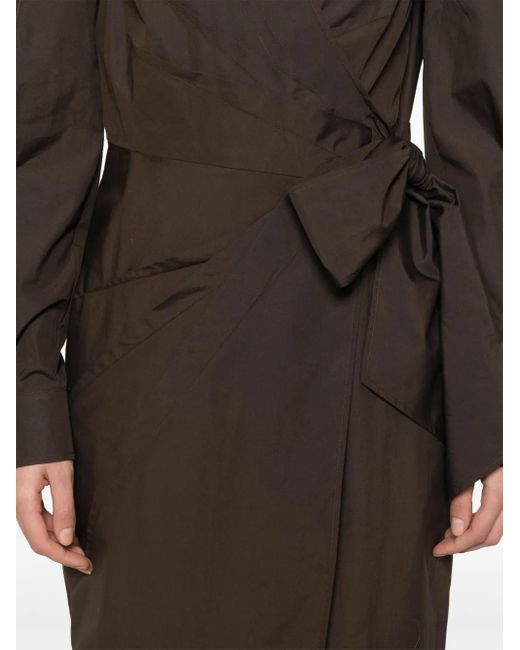 【関税＆送料込み】Max Mara Citrus Poplin Long Dress Clothi Max Mara Citrus Poplin Long Dress in Brown | Lyst Canada