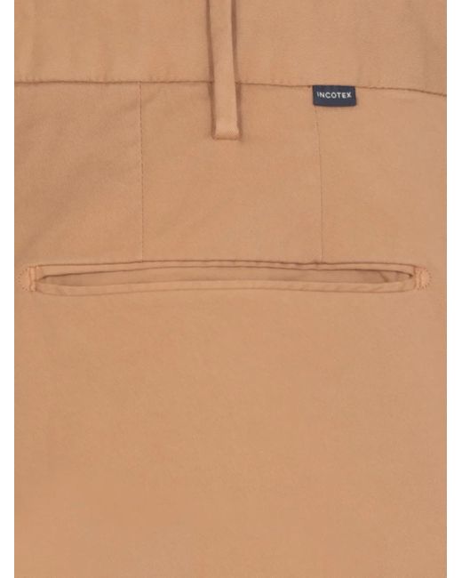 Incotex Natural Welt-Pocket Cotton Trousers for men