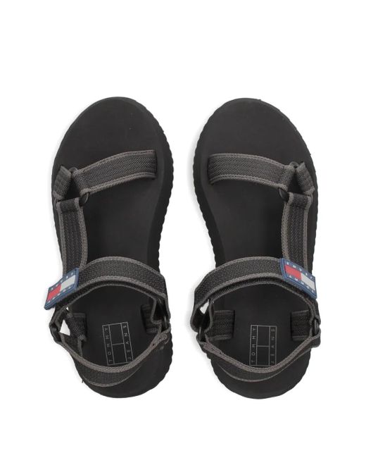 Tommy Hilfiger Black Platform Strap Sandals
