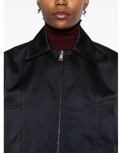 Plan C Blue Satin Duchess Jacket