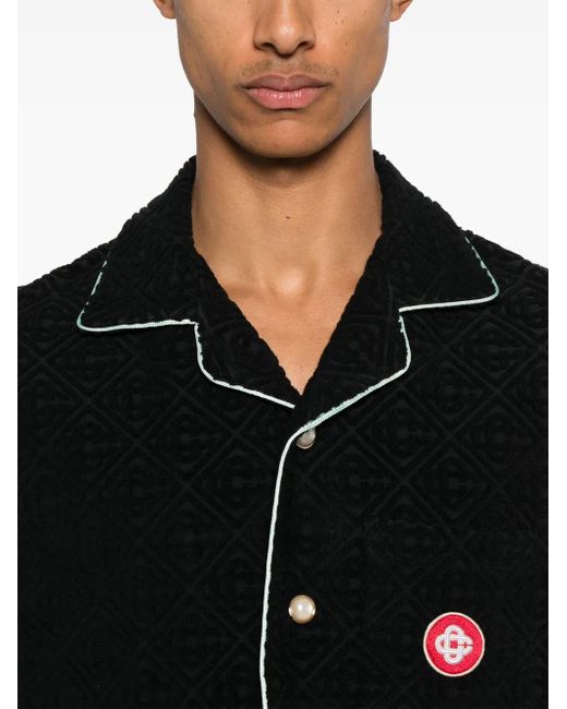 Casablanca Monogram Toweling Shirt in Black für Herren