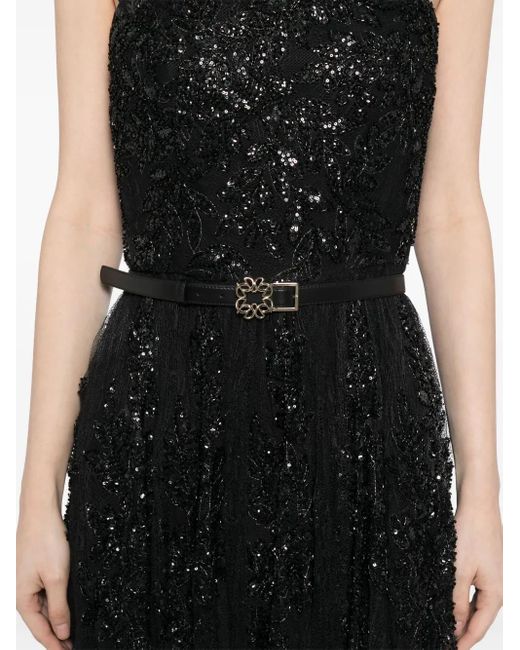 Elie Saab レース ドレス Black