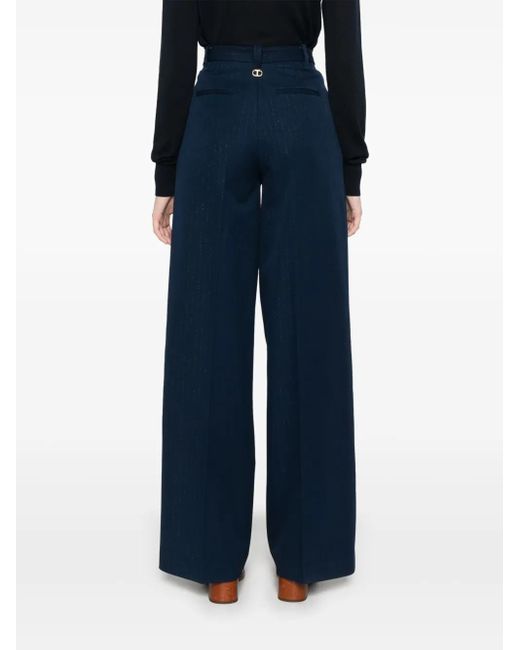 Twinset Blue Chic Trousers For