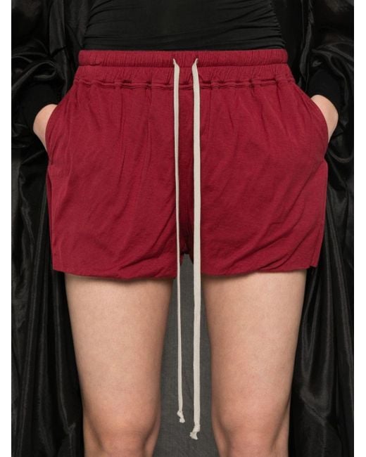 Pantalones cortos con aberturas laterales Rick Owens de color Red