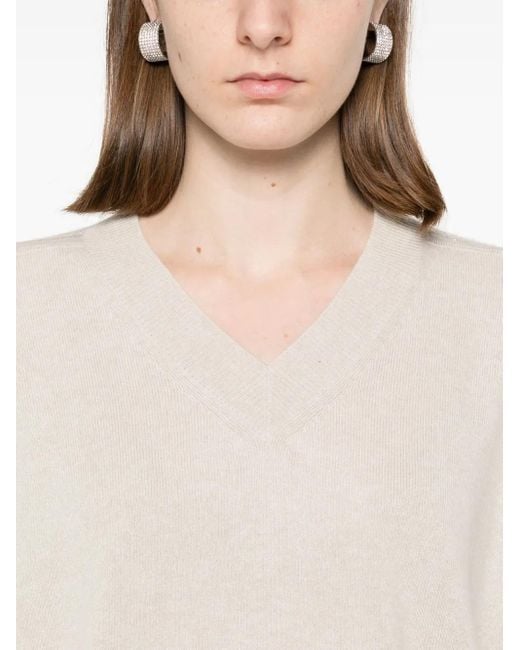 Fabiana Filippi Natural Ball-Chain Detailed Sweater