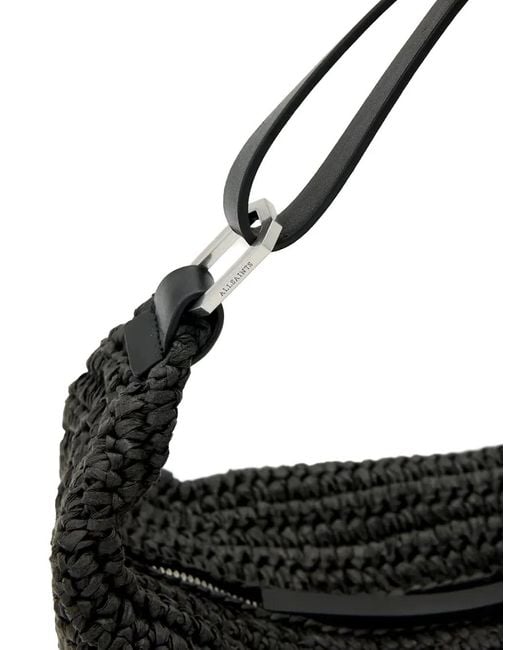 AllSaints Black Micro Luna Shoulder Bag