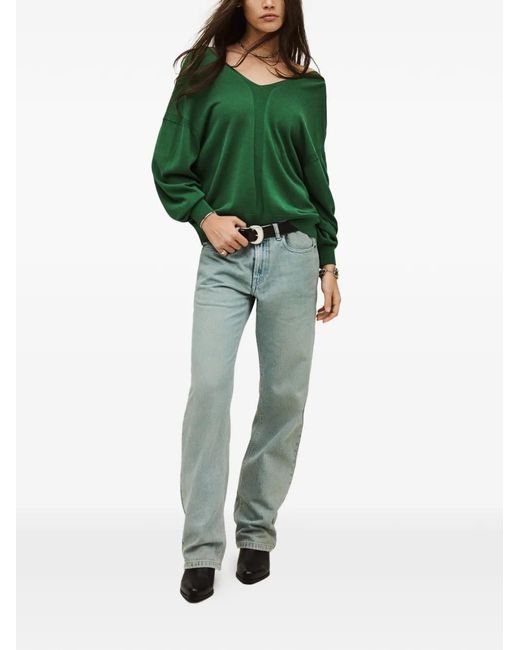 Ba&sh Green Brenda Sweater