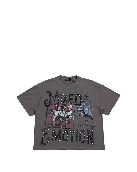Mixed Emotions Gray Friends Graphic-Print T-Shirt for men