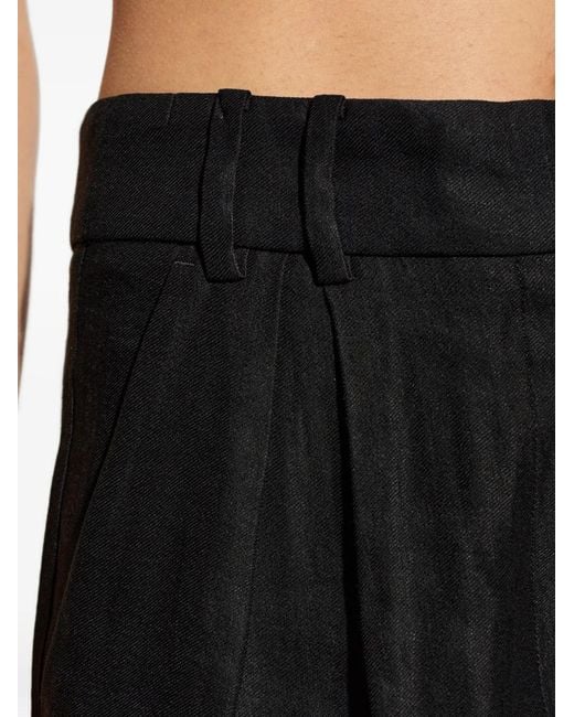 AllSaints Black Pleated Charley Shorts