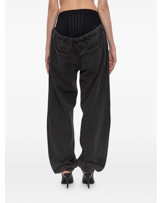 The Attico Black Drawstring Track Pants